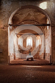 Pronaos in Cisnadioara Fortress, Among The Oldest Romanic Monuments In Transylvania