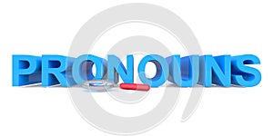 Pronouns on white photo