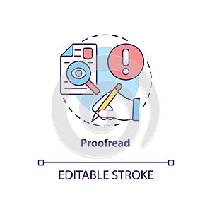 Proofread concept icon