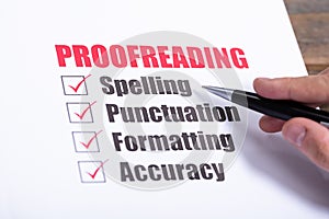 Proofreading Checklist photo