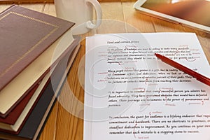 proofreading paper on process of service