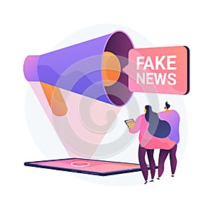Fake news vector concept metaphor photo
