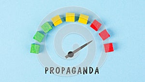 Propaganda in progress, facts and fake news, conspiracy theory concept, media and manipulation, mind control