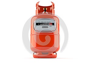 Propane bottle with electricity meter
