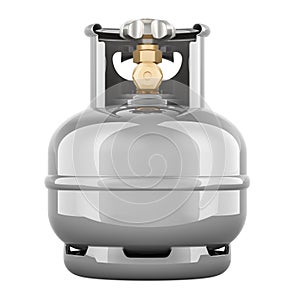 Propane cylinder with compressed gas, 3D rendering