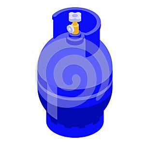 Propane gas cylinders icon, isometric style