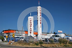 Propane storage tanks