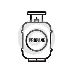 propane tank icon isolated on white background