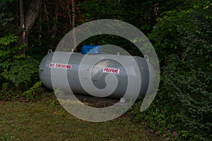 Propane Tank Storage located in outside in the woods