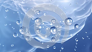 1-propanol molecular structure, 3d model molecule, propanol, structural chemical formula view from a microscope