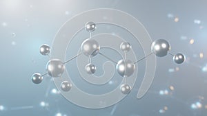 1-propanol molecular structure, 3d model molecule, propanol, structural chemical formula view from a microscope