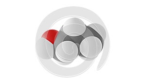 1-propanol molecule, propanol, molecular structure, isolated 3d model van der Waals