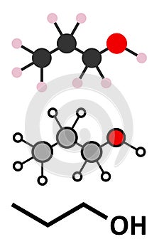 Propanol (n-propanol) solvent molecule