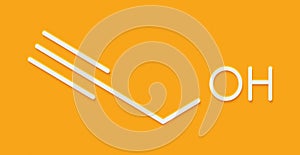 Propargyl alcohol molecule. Skeletal formula.