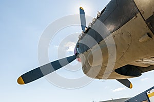 The propeller of de Havilland Mosquito Bomber