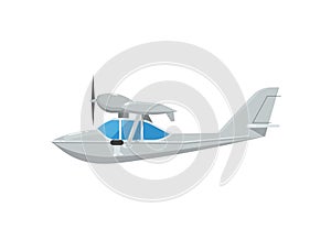 Propeller flying boat isolated icon