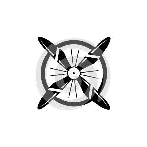 propeller icon vector element design template