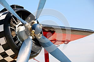 Propeller of old airplane photo