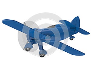 Propeller plane isolated on white. 3D render