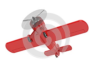 Propeller plane isolated on white. 3D render