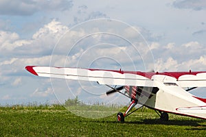 Propeller plane Yak-12A on the aerodrome