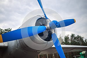 Propeller of retro airplane