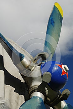 Propeller sporting biplane aircraft 2