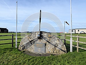 Propeller war memorial at private airfield