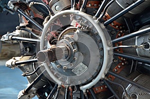 The propeller of a world war II airplane