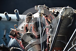 The propeller of a world war II airplane