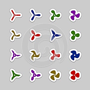 Propellers icon set