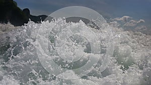 Propellers rages in the ocean