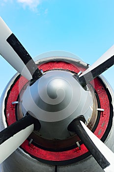 Propellor of aircraft from front photo