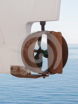 Propellor on a lifeboat