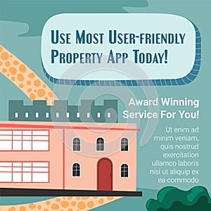Property app, user friendly applications banner