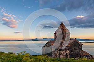 Property of Armenia famous landmark Monastery Sevanavank and Lake Sevan photo