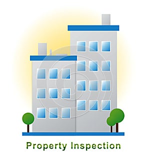Property Inspection Report Icon Represents Scrutiny Of Real Estate - 3d Illustration