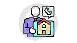 property landlord color icon animation