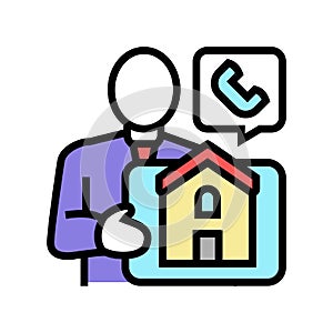 property landlord color icon vector illustration