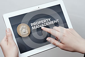 Property Management Real Estate Mortgage Rent Buy concept