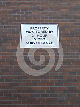 Property monitored sign