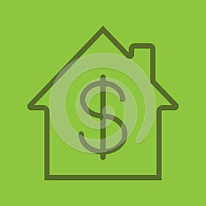 Property purchase linear icon