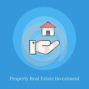 Property real estate investment concept icon.