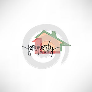 Property for Rent, vector property symbol, logo and icon