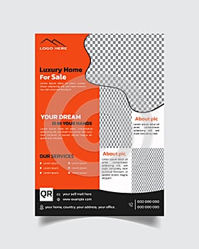 Property Sale Flyer, Modern creative trendy real estate flyer design template vector file