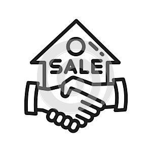 Property Sale icon vector image.