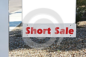 Property short sale sign