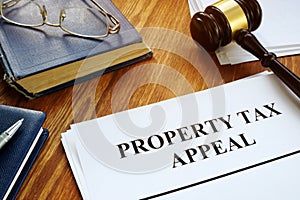 Property Tax Appeal documents and gavel photo