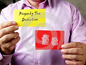 Property Tax Deduction inscription on the sheet