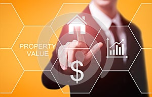 Property Value Real Estate Market Internet Business Technology Concept photo